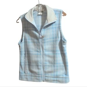 Columbia Sportswear Women’s Blue Fleece Vest Size M Full Zip Sleeveless Pockets